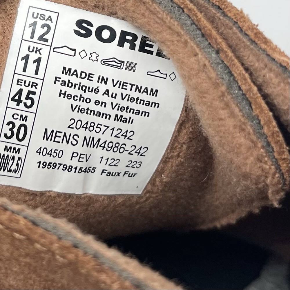 Sorel Cheyanne Metro II Boots Mens 12 NM4986-242 Brown Waterproof Lace Up Shoes - Picture 8 of 10
